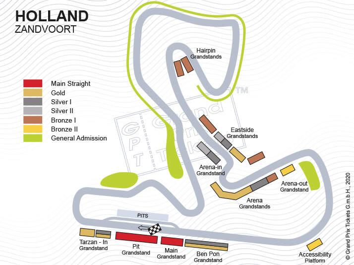 Kaarten F1 Zandvoort 2021 Tickets 2021 Dutch Grand Prix At Zandvoort F1destinations Com