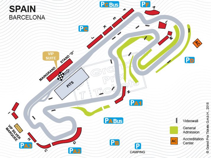 2021 Spanish Grand Prix Spectator Map 