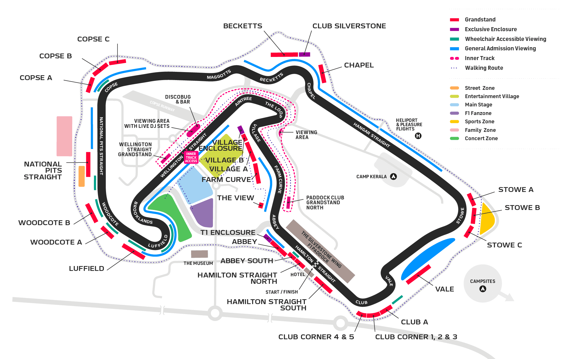2021 F1 Silverstone Circuit Map 