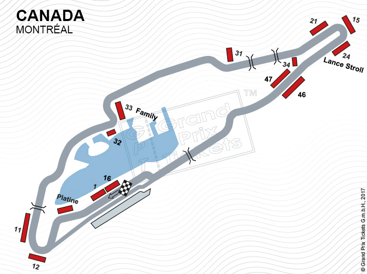 2022 Canadian Grand Prix Seating Map 