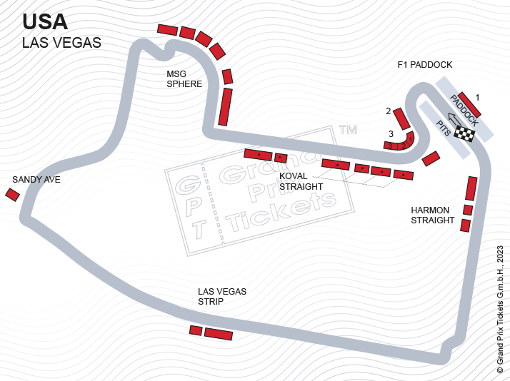 Las Vegas GP Track Layout & Route for F1